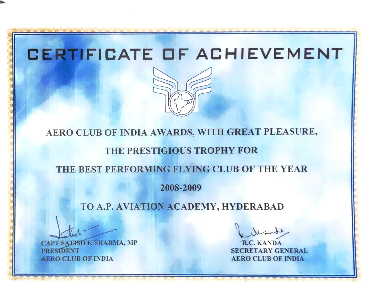 Best Performing Flying Club of the Year