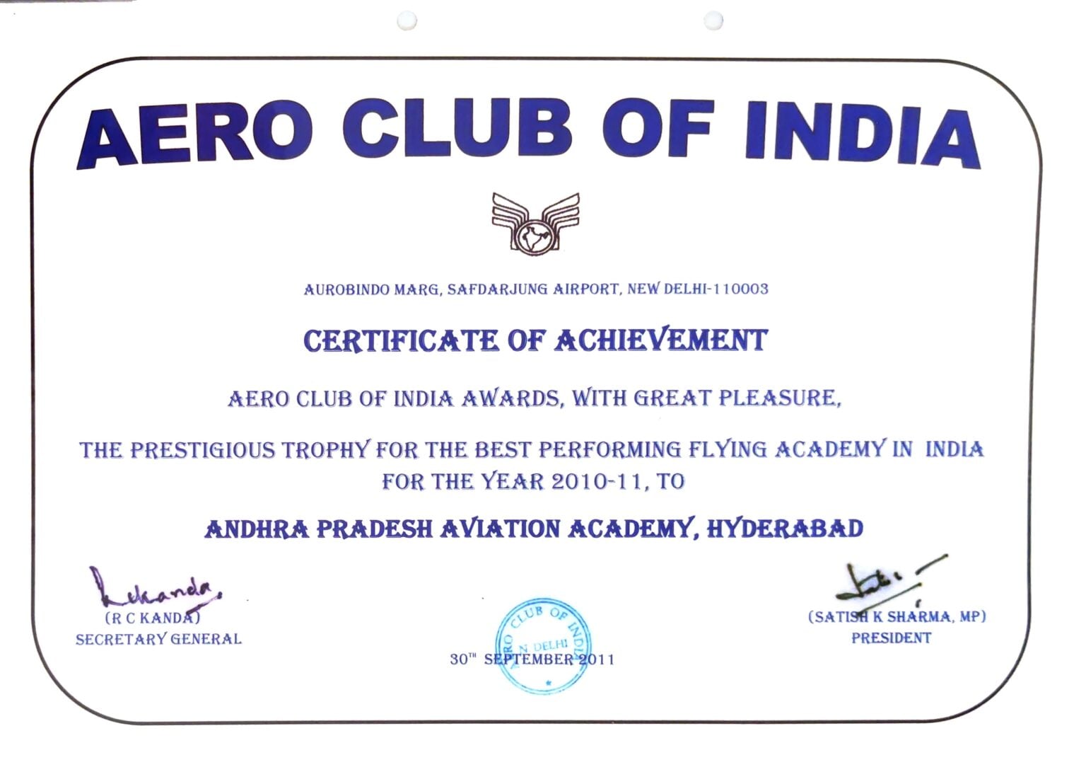 Best Performing Flying Academy in India
